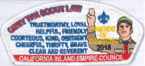Patch Scan of Obey The Scout Law CIEC FOS 2018 