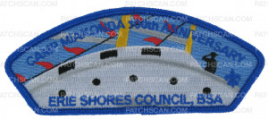 Patch Scan of Erie Shores Council Jamboree Set - Camp Miakonda JSP - Blue Border 