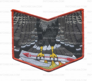 Patch Scan of Black Hawk Lodge 67 NOAC 2018 Bottom Piece (Flames)