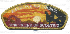 Patch Scan of WESTARK AREA COUNCIL 2016 FRIEND OF SCOUTING