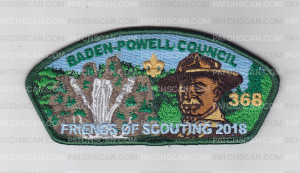 Patch Scan of Baden Powell Council Friends of Scouting 2018