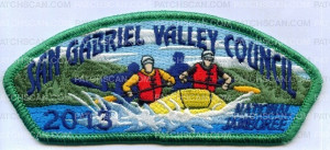 Patch Scan of San Gabriel Valley Council - National Jamboree 2013 - Raft