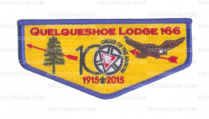 Patch Scan of K124538 - Calcasieu Area Council - Quelqueshoe Lodge 166 NOAC Flap (Blue)