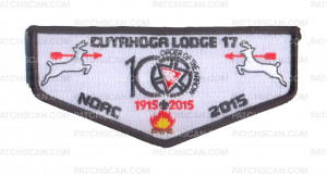 Patch Scan of K124520 - Greater Cleveland Council - Cuyahoga Lodge 17 NOAC 2015 Flap (White)