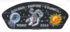Patch Scan of Golden Empire Council- NOAC 2022 (Black Border)
