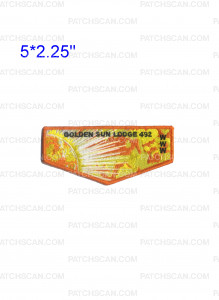 Patch Scan of Golden Sun Lodge 492 NOAC 2022 Sun Flap (Orange) 