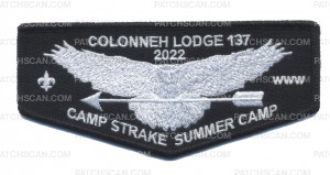 Patch Scan of Colonneh Lodge Camp Strake Summer Camp (White Raven)