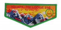 Nampa-Tsi Lodge 216 NOAC 2022 Flap (Green)  Golden Empire Council #47