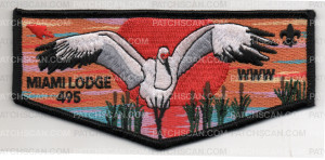 Patch Scan of MIAMI CRANE SUNSET FLAP FULL COLOR