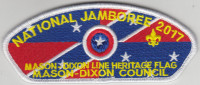 2017 National Jamboree - Mason Dixon Line - Heritage Flag - Black Border  Mason-Dixon Council #221(not active) merged with Shenandoah Area Council