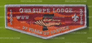 Patch Scan of Owasippe Lodge 7 97 Years of Service flap