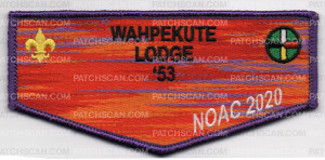 Patch Scan of WAHPEKUTE LODGE FLAP 1