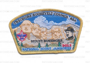 Patch Scan of TRC - Jamboree Mt Rushmore JSP (Gold Metallic Border)
