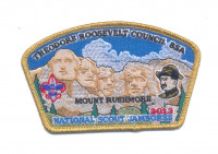 TRC - Jamboree Mt Rushmore JSP (Gold Metallic Border) Theodore Roosevelt Council #386