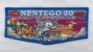 Patch Scan of Nentego Lodge 20- Home of the 2019 National Chief Blue border