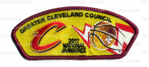 Patch Scan of Greater Clevelan Council 2017 National Jamboree JSP Yellow Bkg