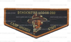 Patch Scan of Echockotee Lodge 200- Camp Shands Staff (Gold Metallic) 