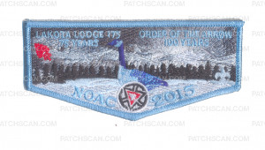 Patch Scan of K122761 - LAKOTA LODGE TOGETHER IN SERVICE NOAC 2015 FLAP (WINTER/BLUE)