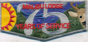 Patch Scan of Malibu Lodge 75 Years of Service pocket flap