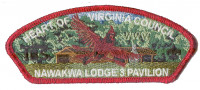 Nawakwa Lodge 3 Pavilion CSP (Red Metallic)  Heart of Virginia Council #602
