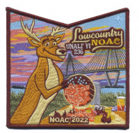 Unali'yi 236 NOAC 2022 pocket patch burgundy border Coastal Carolina Council #550