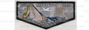 Patch Scan of 2023 National Jamboree Pocket Patch Blue Mahi (PO 101187)