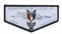 Guneukitschik Lodge Eagle Scout Flap (White) Black Border Mason-Dixon Council #221
