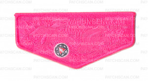 Patch Scan of K124409 - COLONIAL VIRGINIA COUNCIL - WAHUNSENAKAH 333 FLAP PINK PF1 (100TH LOGO)