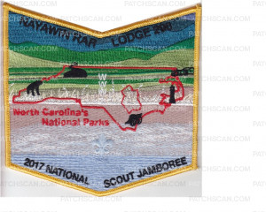 Patch Scan of Tuscarora 2017 National Jamboree OA Pocket Patch