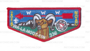 Patch Scan of K124327 - BLUE MOUNTAIN COUNCIL - WA-LA-MOOT-KIN 336 FLAP (RED)