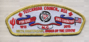 Patch Scan of TAC - 100th CSP - For God and Country - White Background (Metallic)