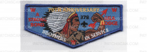 Patch Scan of 70th Anniversary Lodge Flap Blue Border (PO 87470)