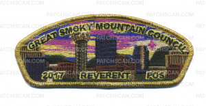 Patch Scan of Great Smoky Mountain Council CSP Gold Metallic Border
