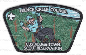 Patch Scan of P25025G Custaloga Town Scout Reservation 5-Year Puzzle