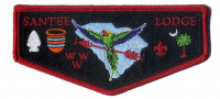 Santee Lodge 116 WWW Flap Black Background Pee Dee Area Council #552 - merged with Indian Waters Council #553