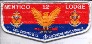 Patch Scan of Baltimore Area Council Nentico 12 Lodge Sea Scouts BSA 2019