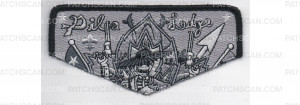 Patch Scan of 2018 NOAC Flap Rootin Tootin Fiesta Grey Scale (PO 87779)