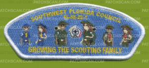 Patch Scan of Growing the Scouting Family CSP Staff  (White Border)