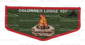 Patch Scan of Colonneh Lodge 137 (Campfire)Red Border
