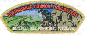Patch Scan of Cornhusker Council Trailblazer - CSP Gold Border