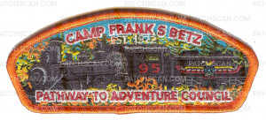 Patch Scan of Pathway to Adventure Council Camp Frank Betz EST 1922 CSP