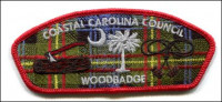 Coastal Carolina Woodbadge red  Coastal Carolina Council #550