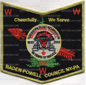 Patch Scan of TUSCARORA 60 YEARS SHIELD GOLD
