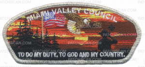 Patch Scan of Miami Valley Council- To Do My Duty, To God and My Country- Metallic