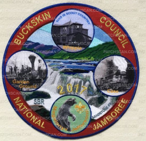Patch Scan of Buckskin Council 2017 Jamboree Back Emblem