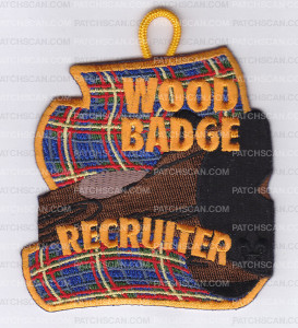 Patch Scan of Wood Badge Recruiter Patch- Axe and Log