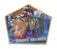 CC - Jamboree Center Patch First Zombie Reunion 2013 Metallic Border Calumet Council #152