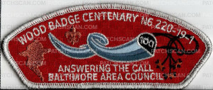 Patch Scan of Baltimore Area Council Wood Badge Centenary Answering The Call 2019