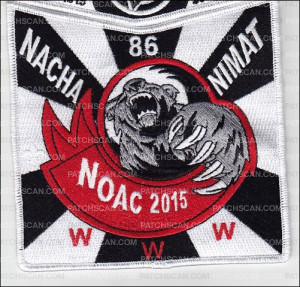 Patch Scan of Nacha Nimat Lodge White and Black Delegate Pocket patch set