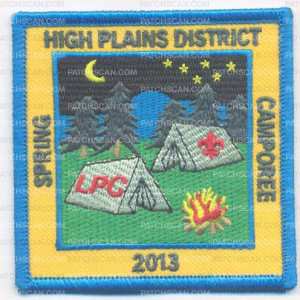 Patch Scan of X156990B SPRING CAMPOREE 2013 HIGH PLAINS DISTRICT